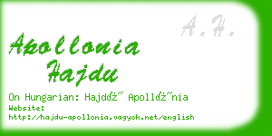 apollonia hajdu business card