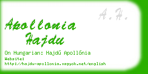 apollonia hajdu business card
